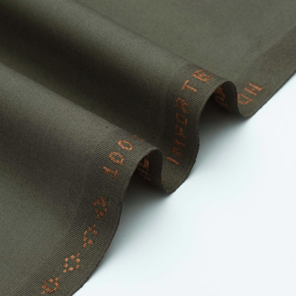 Premium Egyptian Cotton Fabric – All-Season Olive Green Textile