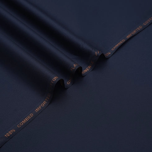 Men Unstitched Prominence Navy all-season cotton fabric