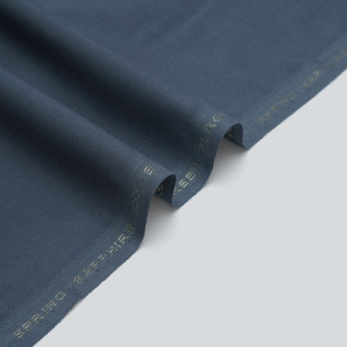 Premium Navy Blue Wash & Wear Fabric – All Season