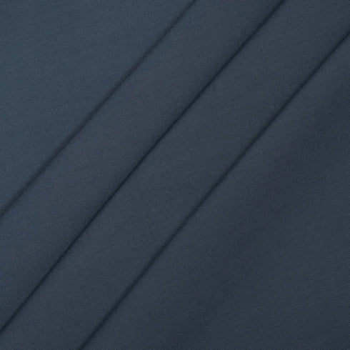 Premium Navy Blue Wash & Wear Fabric – All Season