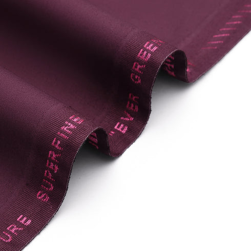 Premium Plum Unstitched Egyptian Cotton Fabric – All Season