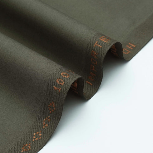 Premium Egyptian Cotton Fabric – All-Season Olive Green Textile
