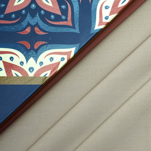 Premium Beige Wash & Wear Fabric – All Season