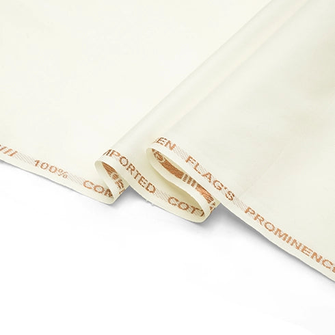 Men Unstitched Prominence Cream all-season cotton fabric